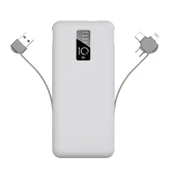 PW-05 Hızlı Şarj Led Göstergeli Micro Lightning Type-C Kablolu Taşınabilir Powerbank 10000mAh - 3