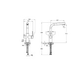 Artema Split A42144 Dual-flow Eviye Mutfak Bataryası, Krom - 2