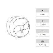 A Form KTA 108 Küçük İçten Çekme Cimri Tuvalet Kağıt Dispenseri Aparatı - Şeffaf Mavi - Plastik thumbnail 2