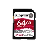 Kingston SDR2-64GB Canvas React Plus SDXC UHS-II 300R-260W U3 V90 for Full HD-4K-8K Hafıza Kartı - 1
