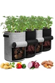 RevuBaby Keçe Sebze Bitki Yetiştime Saksısı Bitki Yetiştirme sepeti Ön Pencereli 40x25cm - 2