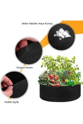 RevuBaby Keçe Sebze Bitki Yetiştime Saksısı Bitki Yetiştirme sepeti 20x50 - 2