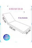 RevuBaby 2 Adet 180*55*5 Cm Katlanır Şezlong Minder Şezlong Minderi Yıkanabilir - 2