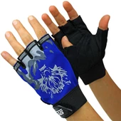 Sports Tam Kesik Parmak Spin Eldiveni Lacivert - 1