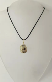 Zar Kolye Doğal Oniks Taşı El İşi Tel Sarma Tasarım Kadın Erkek Kız Takı - 1