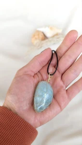 Kolye Aventurin Doğal Taş El İşi Tel Sarma Tasarım Çakra Charm Takı Kadın Kız Örgü - 3