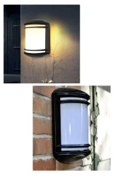 Mutlusan Garden Aplik Siyah Sarı Işık (Ampul Dahildir)  İç Dış Mekan Bahçe Duvar Lambası thumbnail 2