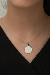 925 Ayar Gümüş Ayetel Kürsi Plaka Kolye Kadın Gümüş Kolye thumbnail 1