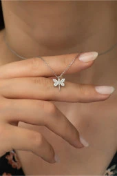 925 Ayar Gümüş Minik Yusufcuk Kolye Kadın Gümüş Kolye thumbnail 1