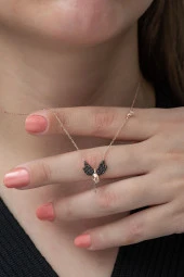 925 Ayar Minimal Peri Kolye Kadın Gümüş Kolye thumbnail 1