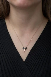 925 Ayar Minimal Peri Kolye Kadın Gümüş Kolye thumbnail 2