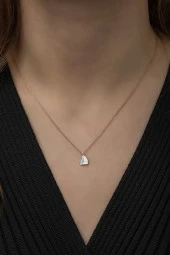 925 Ayar Minimal Yelken Kolye Kadın Gümüş Kolye thumbnail 1