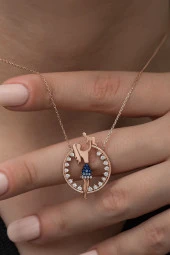 925 Ayar Anne Çocuk Kolye Kadın Gümüş Kolye thumbnail 1