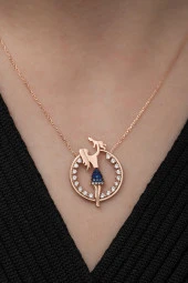 925 Ayar Anne Çocuk Kolye Kadın Gümüş Kolye thumbnail 3