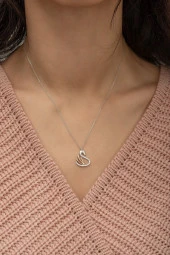 925 Ayar Kuğu Kolye Kadın Gümüş Kolye thumbnail 3