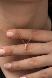 925 Ayar Harf Kolye 3 Boyutlu İ Harfi Kadın Gümüş Kolye thumbnail 1