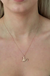 925 Ayar Sincap Kolye Kadın Gümüş Kolye thumbnail 2