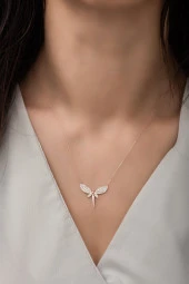 925 Ayar Gümüş Zirkon Taşlı Peri Kolye thumbnail 2