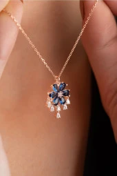 925 Ayar Gümüş Top Zincir Kalp Ritmi  Kolye thumbnail 2