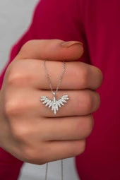 925 Ayar Gümüş Rodyum Kaplama Anka Kuşu Kolye thumbnail 2