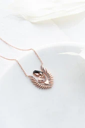 925 Ayar Gümüş Zirkon Taşlı Anne Bebek Tasarım Kolye thumbnail 2