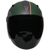 FREE-M 601 CARGO MAT YEŞİL KASK (SİYAH CAMLI) - 2