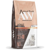 Animal World Sterilised Somonlu Kısırlaştırılmış Kedi Maması 2X1 Kg. Açık Paket - 1