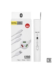 Zhltools 6in1 3.1A Type C+ Lightning+ Mikro Usb kablo 120 Cm thumbnail 1