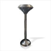 Ayaklı 65 cm Paslanmaz Çelik Krom Kapı Bina Merdiven Yanı Önü Altı Küllük Çöp Kutusu Kül Tablası thumbnail 3