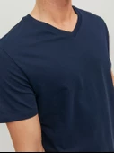 JACK JONES Erkek V Yaka Basic Tişört 12156102 thumbnail 6