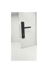 Piramit Siyah Lüx Kare Aynalı Oda Kapı Kolu 5 Takım thumbnail 1