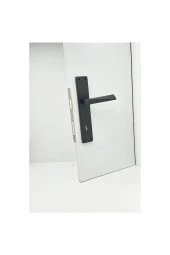 Piramit Siyah Lüx Kare Aynalı Oda Kapı Kolu 5 Takım thumbnail 2