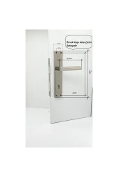 Piramit Siyah Lüx Kare Aynalı Oda Kapı Kolu 5 Takım thumbnail 5