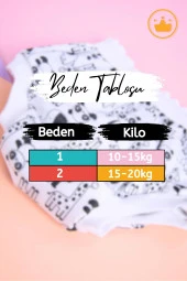 Babyhola 15-20kg 2'li Yıkanabilir Yüksek Emici Alıştırma Külodu Mavi-Beyaz 1400 - 2
