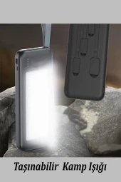 Qpen PB48 10.000 mAh 10W Led Işıklı 3in1 Dahili Kablolu Powerbank - 2