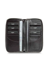 Guard  Lazer Baskılı Kahverengi Fermuarlı Portföy Cüzdan - GRD2403XW22336 thumbnail 1