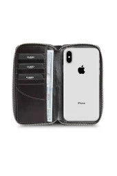 Guard  Lazer Baskılı Kahverengi Fermuarlı Portföy Cüzdan - GRD2403XW22336 thumbnail 2