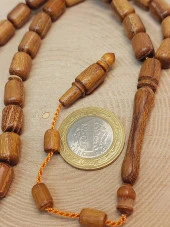 Akasya Ağacı 33lük Tesbih 8*12mm Kapsül Kesim Usta İşçilikli (49132) - 3