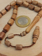 Ceviz Ağacı 33lük Tesbih 8*12mm Kapsül Kesim Usta İşçilikli (49138) thumbnail 3