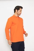 Orange Safety Turuncu Polo Yaka Uzun Kol Sweat T-Shirt Kışlık thumbnail 5