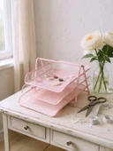 Need Perfore 3Lü Toz Pembe Evrak Rafı - 3