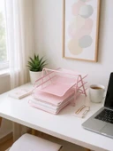 Need Perfore 3Lü Toz Pembe Evrak Rafı - 2