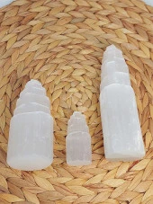 Selenit Taşı Üçlü Kule Set 6-10-15cm thumbnail 5