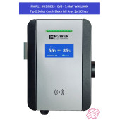 PWR11 BUSINESS-EVS-7,4 kW WALLBOX - TİP2 SOKET ÇIKIŞLI ELEKTRİKLİ ARAÇ ŞARJ CİHAZI - 1