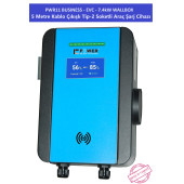 PWR11 BUSINESS-EVC-7.4 kW WALLBOX - 5 MT KABLO ÇIKIŞLI ELEKTRİKLİ ARAÇ ŞARJ CİHAZI - 4