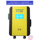 PWR11 BUSINESS-EVC-7.4 kW WALLBOX - 5 MT KABLO ÇIKIŞLI ELEKTRİKLİ ARAÇ ŞARJ CİHAZI - 5