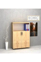 Kobiç Dosya Dolabı Yarım Kapak 80X35X115 Cm (Meşe) - 1