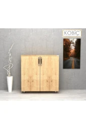 Kobiç Dosya Dolabı Tam Kapak 80X35X80 Cm (Meşe) - 3