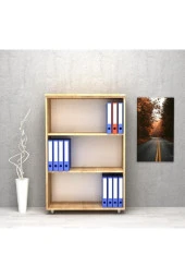 Kobiç Dosya Dolabı Açık Raflı 80X35X115 Cm (Meşe) - 1