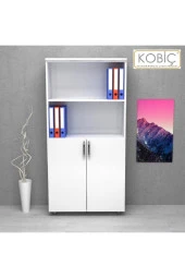 Kobiç Dosya Dolabı Yarım Kapak 80X35X150 Cm (Beyaz) - 4